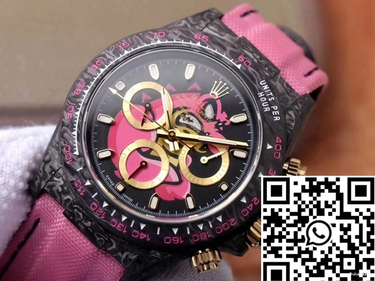 Exploded Edition Daytona Carbon Dragon Chronograph Pink Cosmos Rolex Dial Fiber 1124
